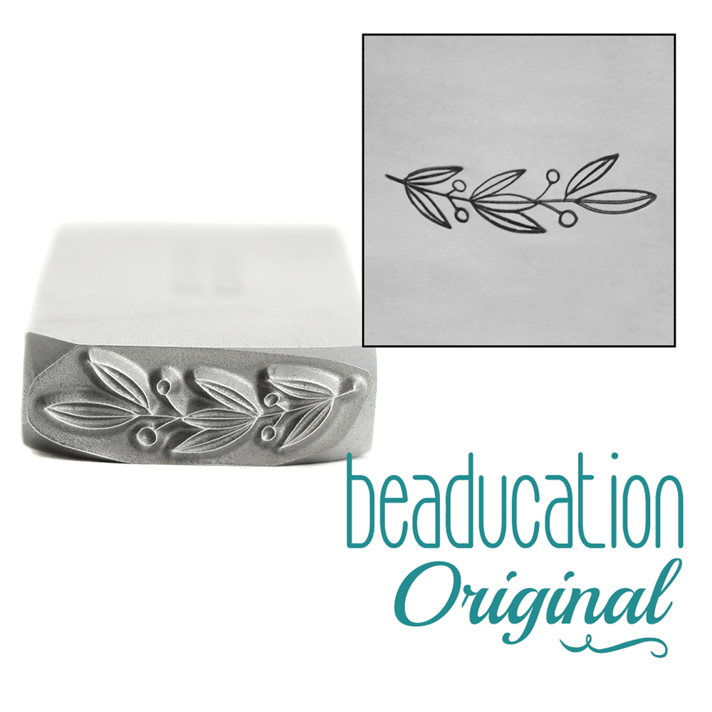 Metal Stamping Tools Winter Garland Metal Design Stamp, FLIPPED 16.5mm - Beaducation Original